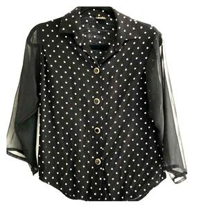 Vintage Judy Tops (California USA) Polkadot Blouse